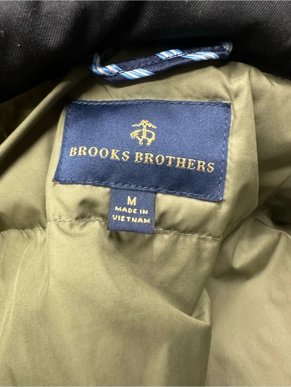 Brooks Brothers Duck Down Parka Coat Sz M Hooded Black